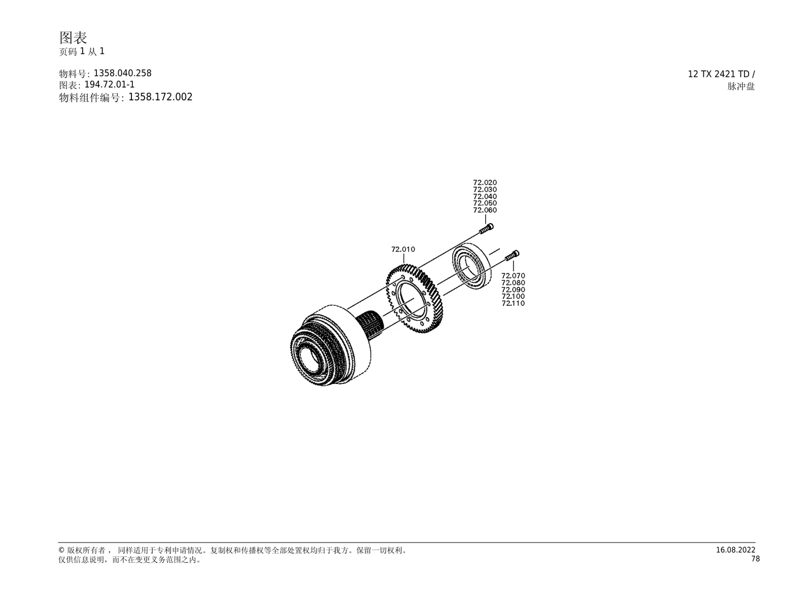 Импульсный диск — ZF TraXon 12TX2421TD
