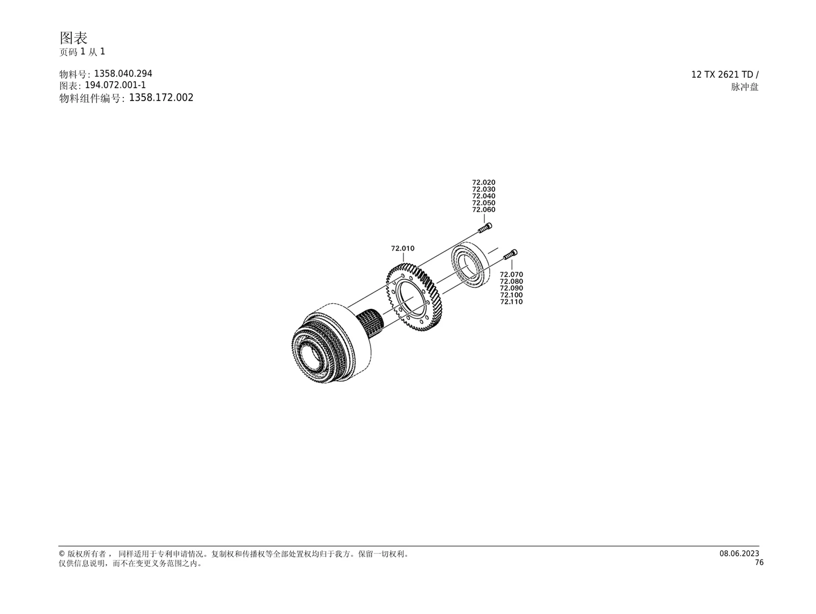 Импульсный диск — ZF TraXon 12TX2621TD