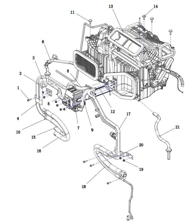 Детали кондиционера в кабине — Shacman X6000 6×4